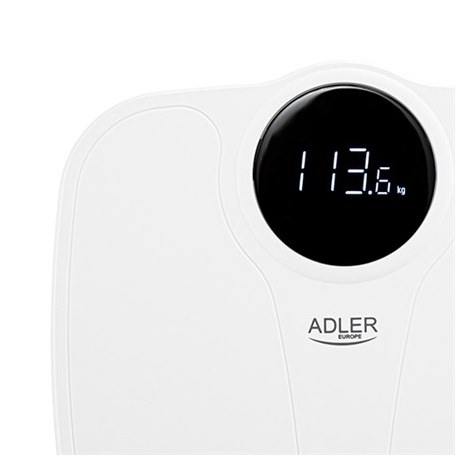 Adler | Bathroom Scale | AD 8172w | Maximum weight (capacity) 180 kg | Accuracy 100 g | Body Mass Index (BMI) measuring | White - 4